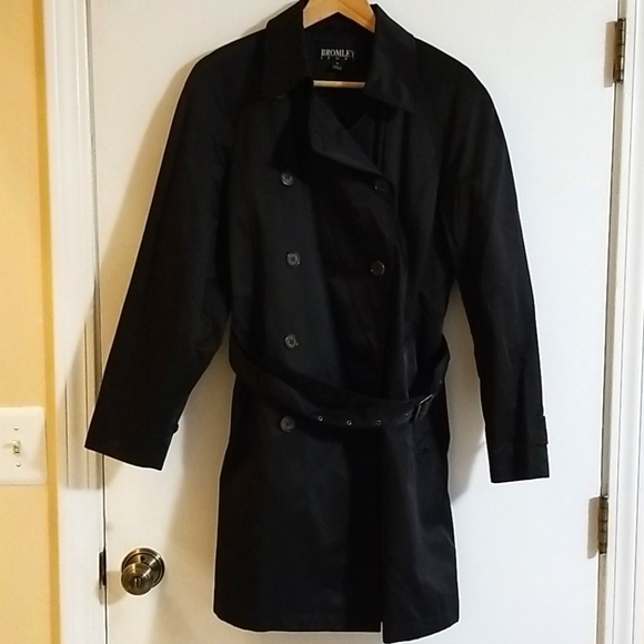 Bromley Jackets & Blazers - Black Long Raincoat